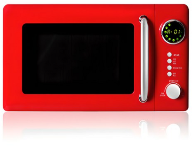 쿠잉전자 스타일리쉬 전자레인지 버튼 앤 다이얼식 20L, MC-R20ER 레드