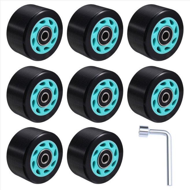 58x32mm 88a 더블 로우 롤러 스케이트 액세서리 속도 스케이트 스케이트 휠 자동차 라인 휠 4 휠 스케이트 보드 푸 휠, 1개, 그림처럼