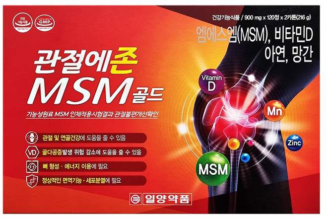 일양약품 관절애존 MSM골드 4개월분, 240정, 1개