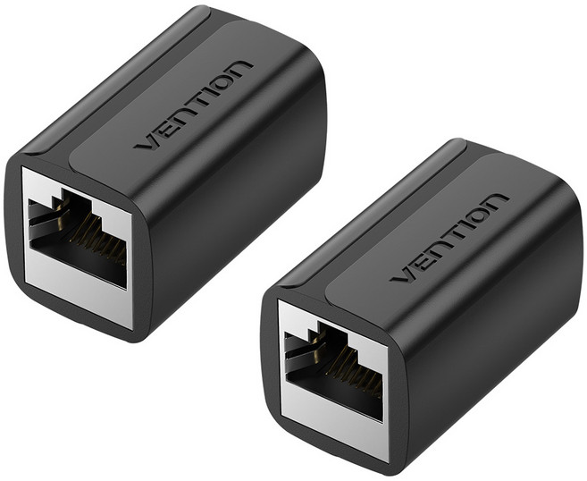 벤션 CAT7 FTP 랜연장 젠더 RJ45 키스톤 잭 커플러, 블랙, 2개
