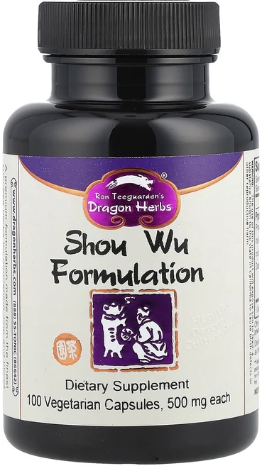 몸관리하세요 겨울입니다 Dragon Herbs Shou Wu Formulation 500mg 식물성 캡슐 100정 특별관리진행, DragonHerbsShouWuFormulation50, 1개 - 쿠팡