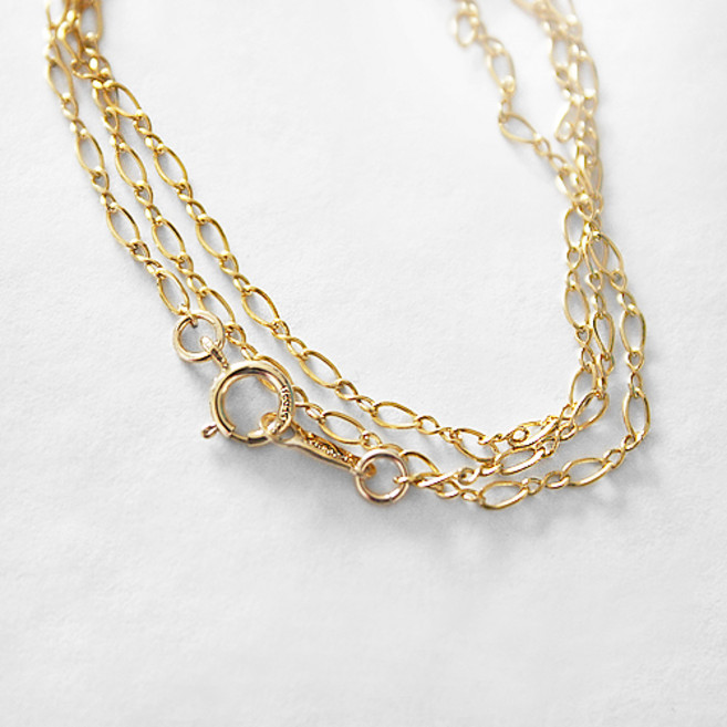 14K GF 화려한 피가로 체인 발찌