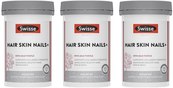 스위스 뷰티 헤어 스킨 네일+ 필름 코팅 타블렛, 100정, 3개