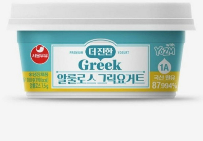 서울우유 더진한 알룰로스 그릭요거트, 8개, 100g
