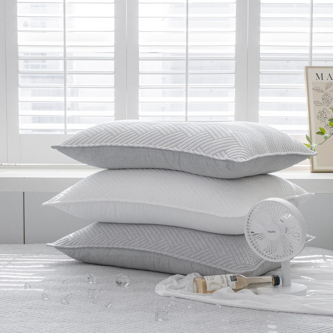 아이스 냉감 베개커버 밴딩 지퍼형 여름베개커버 1P 2P