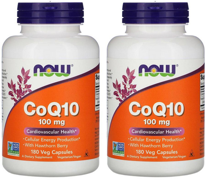 나우푸드 CoQ10 코큐텐 산사나무 100mg 180캡슐 x2팩 Hawthorn Berry, 2개, 180정
