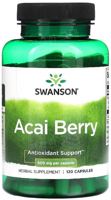 스완슨 아사이베리 아사히베리 500mg 120캡슐 AcaiBerry, 1개, 120정