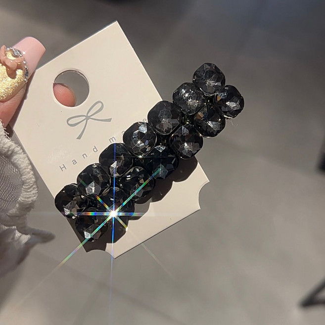 하이엔드 무드 글리터링 다이아 컷팅 큐빅 7cm 똑딱핀 옆머리 앞머리 부스럼머리 틱핀