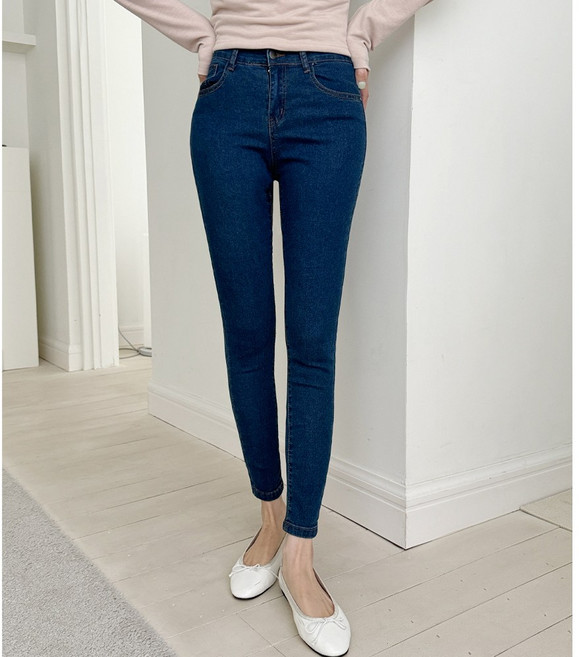 앤샵 여성용 하이디 스판 히든밴딩 스키니 진 데님 청바지 팬츠(5color)