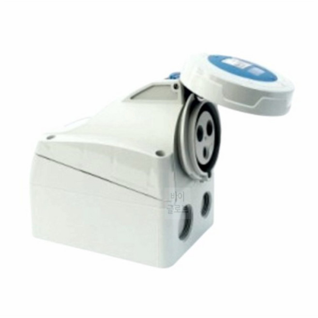 바이글로브 공업 노출 소켓 32A 250V 2P E 555454 IP67 고압콘센트, 1개