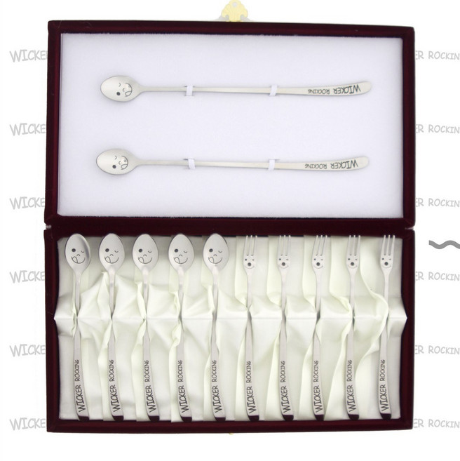 국산 스텐레스 27종 윙크 티스푼 포크 12P 세트, 1개