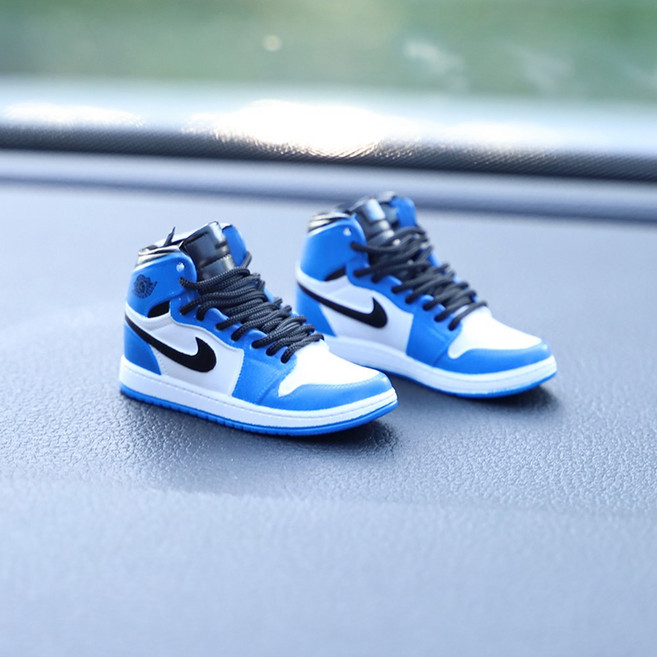 운동화 차량용 액세서리 차량용품 모형 장식품 1 AJ, 차량용 장 운동화 블루 1족