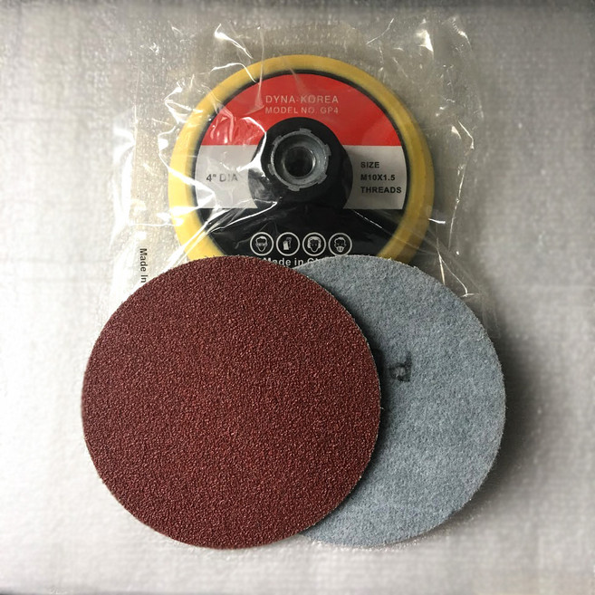 디어포스 원형사포 KA162 4인치 10장 천재질 벨크로 샌딩페이퍼, 60방