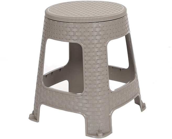 지오리빙 플라스틱 라탄 의자, 라탄의자 회전(그레이), 1개