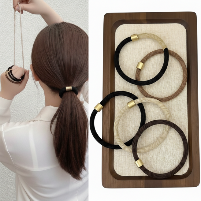 두꺼운 짱짱한 안 끊어지는 머리끈 헤어 고무줄