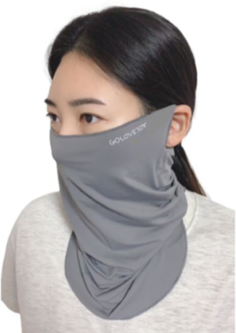 쿨스카프 운동할때쓰는 숨구멍 운동 마스크 등산 자외선차단 자전거 러닝 골프 낚시+팔토시 증정, 그레이, 1개