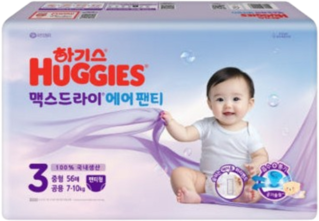 하기스 뉴 맥스드라이 팬티형 기저귀 남여공용, 중형(M), 1344매