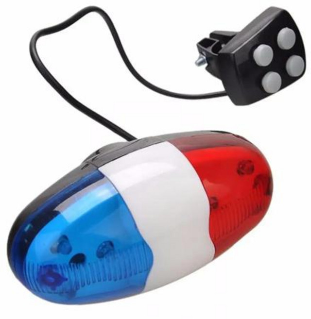 경찰 미등 후방 경고 사이렌 전기 다기능 사이클링 전조등 자전거 6 LED, [01] WHITE, 01 CHINA, 1개