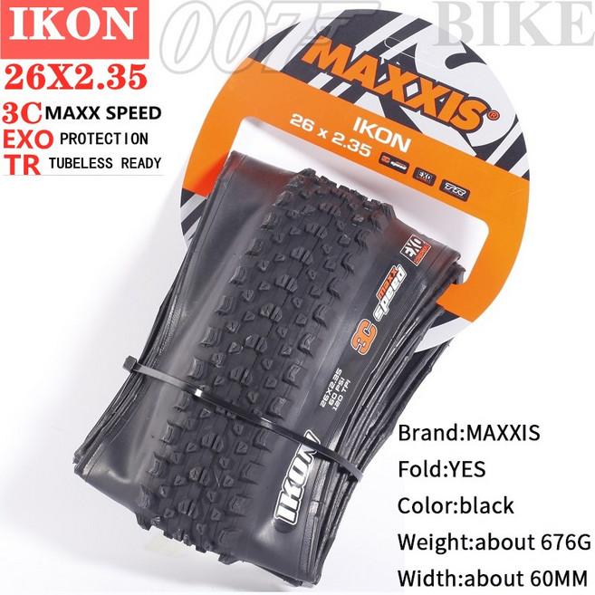 자전거 부품 Maxxis IKON 산악 자전거 타이어2627.529X2.2 2.0 2.35는 다양한 상황성능을 발휘하도록 설계, 26x2.35 3엑소트르, 1개