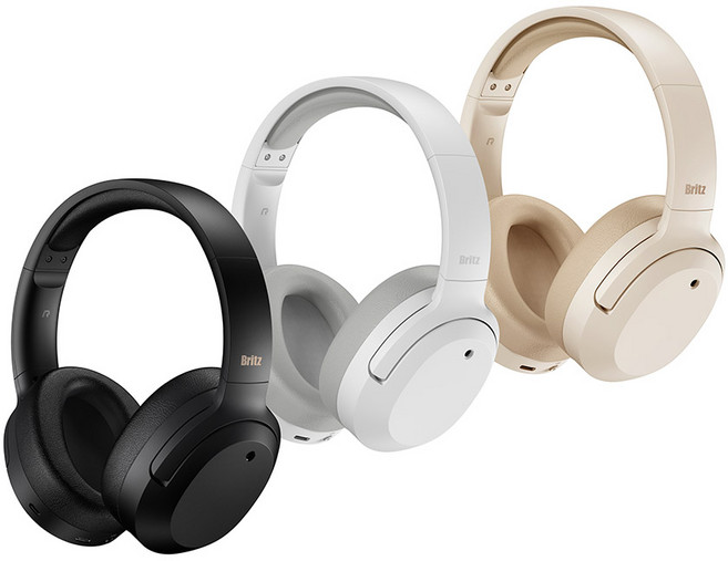 브리츠 ANC 블루투스 스테레오 헤드폰, White, BT4000 ANC