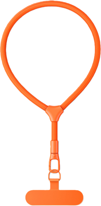 Miri&Ju 튼튼한 강화루프 휴대폰 도난방지 핸드폰줄 스트랩 손목형, 1개, 오렌지