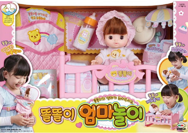 미미월드 똘똘이 인형 엄마놀이, 혼합색상, 1세트