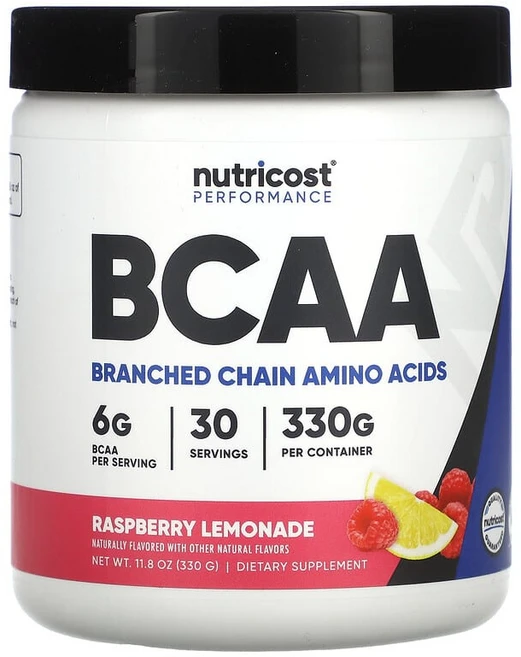 Nutricost 운동 능력 BCAA 라즈베리 레모네이드 330g(11.8oz) NCS-00824, 1개, 330g - 쿠팡