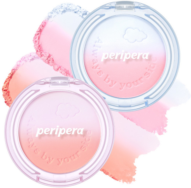 [1+1] 페리페라 맑게 물든 커스텀 치크, 002 발그레한피치, 001 구름속생기핑크, 1개