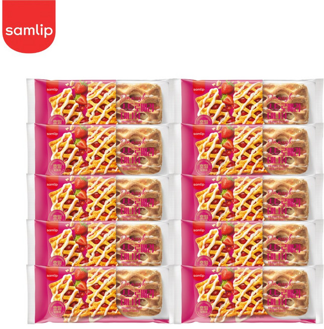 삼립 스트로베리데니쉬 100g x 10봉, 10개
