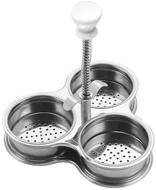 수란 메이커 국자 스크램블 계란찜 모양 가정용 용품 3칸 계란찜기