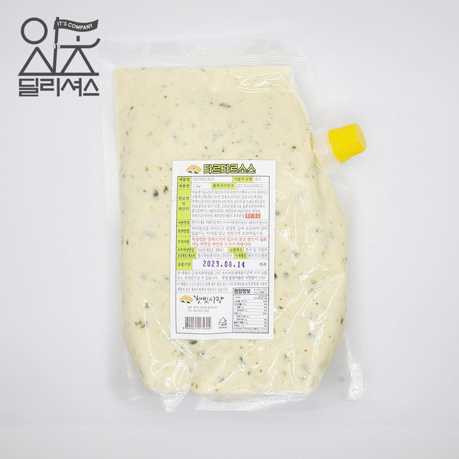타르타르 소스 (1kg) 튀김 생선까스 고로케 연어 소스, 1개, 1kg