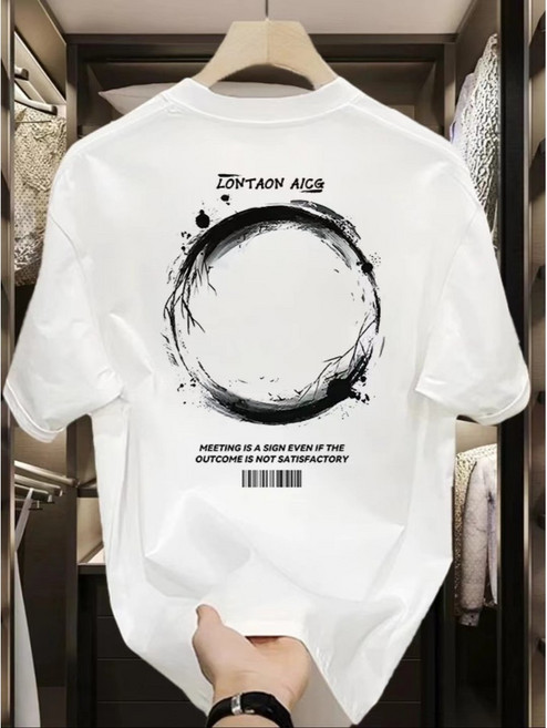 男女生純棉短袖T恤 寬鬆印花短T