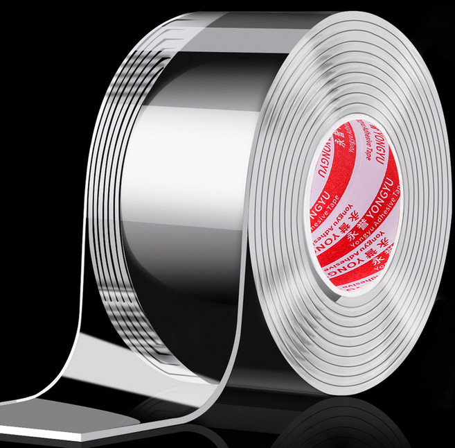 나노 강력한 방수 투명 없음 흔적 세척 가능 자체 재사용 아크릴 점도 단면 테이프 탈착 접착, 0.5mm, 2m, 60mm, 60mm