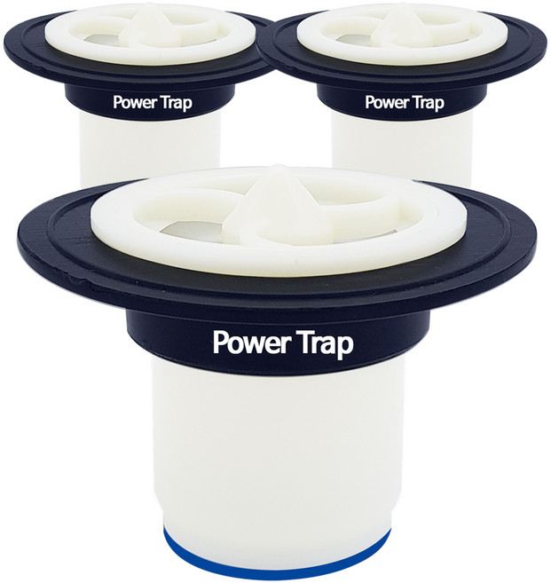 파워트랩 바닥 배수구용x3개 배수구 트랩 하수구 화장실 냄새 방지 악취 제거, 3개