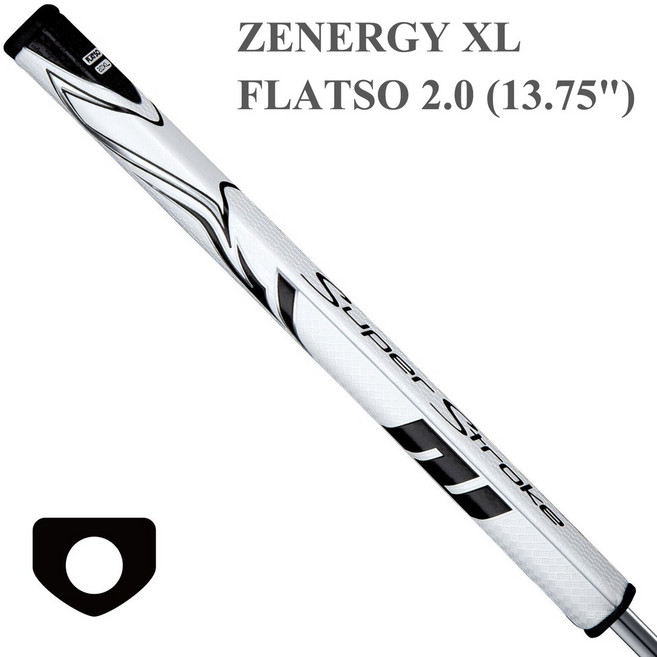 Super Stroke Zenergy XL+Plus 퍼터 골프 그립 XL Flatso 2.0 13.75인치 신형, 1개, Flatso 2.0 1PC