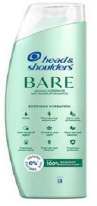Head & Shoulders BARE Anti-Dandruff Shampoo Soothing Hydration Sulfate-Free Silicone-Free Dye-Fr, 1개, 400ml - 쿠팡