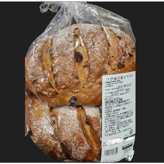 코스트코 크랜베리 월넛 브레드 2CT, 1개, 1kg