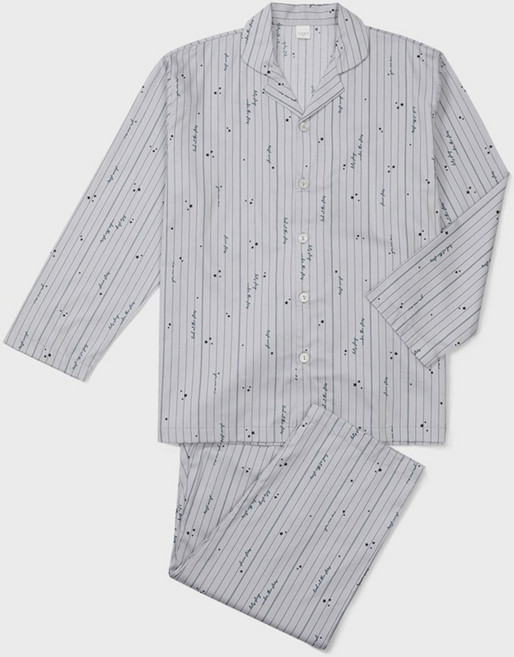 샤인스타 가을 겨울 이브니에 남자 남성 잠옷 면 레이온 파자마 잠 옷