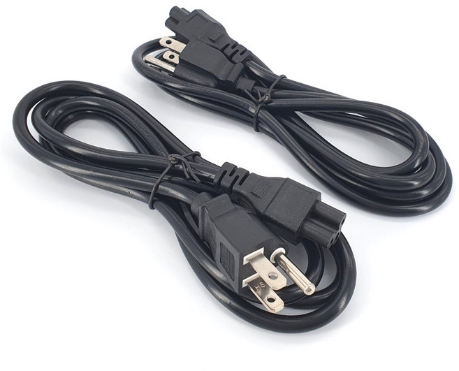 全新三孔NB筆電電源線 三孔梅花頭/米老鼠頭 AC 110V 台灣適用, 1個, 黑, 150cm