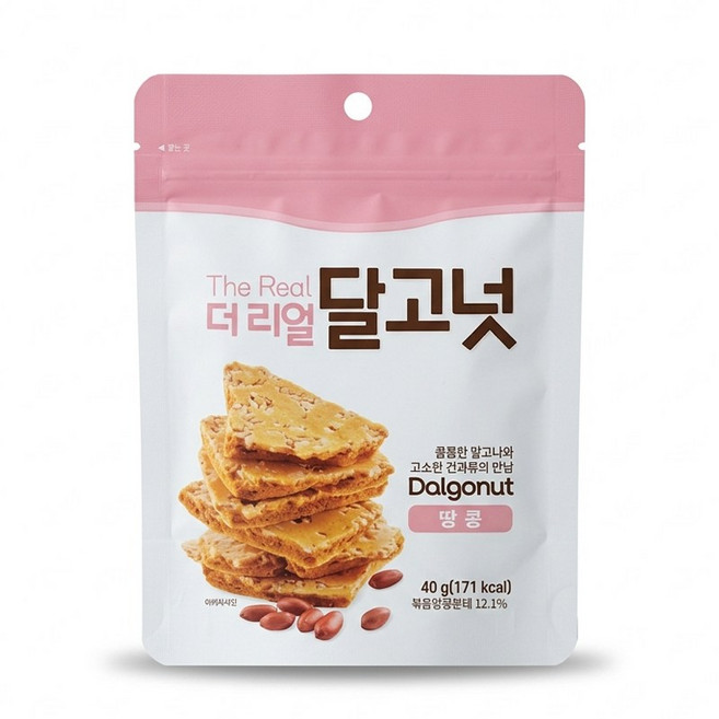 더 리얼 달고넛 땅콩 사무실 탕비실 간식 달고나, 40g, 1개
