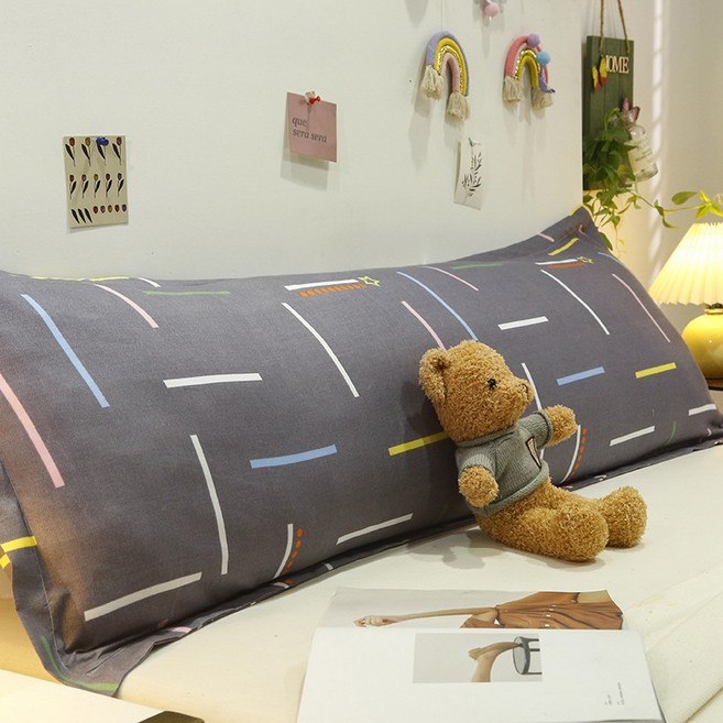 2인 베개 부부 커플 롱 베개 커버 침대용