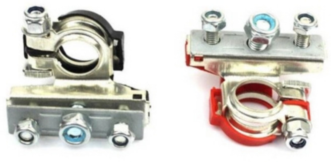 자동차 배터리 연결커넥터 배터리클램프 터미널 세트, 1개