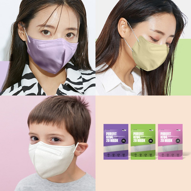 퓨어핏 KF-94 2D 대형 중형 소형 황사 마스크 100매, KF94 2D 황사마스크 대형 100매, 1개