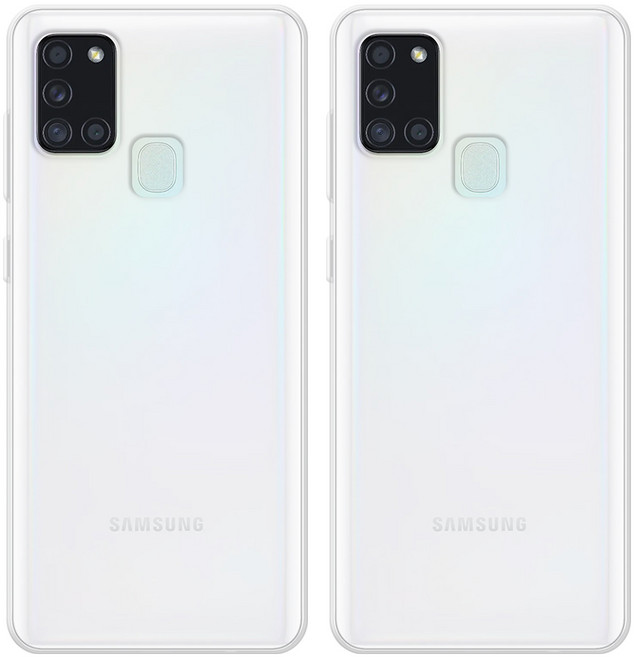 위아 (2개구성)케이스스탠다드 에어베이직 휴대폰 투명 케이스_갤럭시A21S