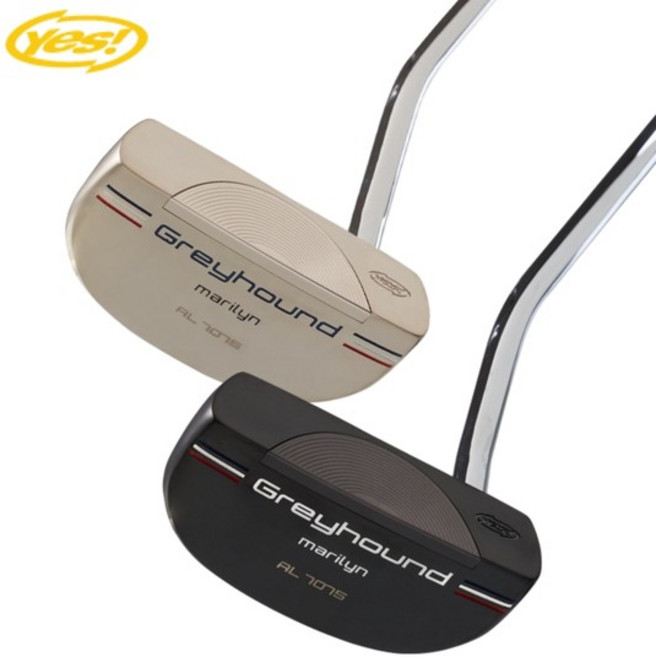 예스퍼터 그레이하운드 마릴린 반달형 말렛 퍼터 Greyhound Marilyn, [색상 길이] 샴페인 34인치