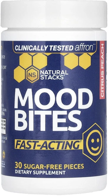Natural Stacks Mood Bites 시트러스 피치 무설탕 30개, NaturalStacksMoodBites시트러스피치무설 - 쿠팡