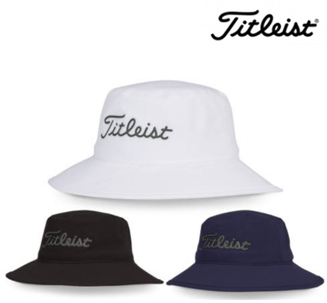 2025 타이틀리스트 플레이어스 스테이드라이 버킷 방수 골프모자 TH23PSBN2 (정품), 1개, 블랙/차콜 00C