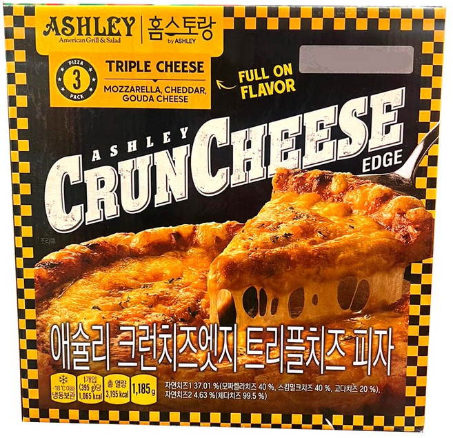 코스트코 애슐리 크런치즈엣지 트리플치즈 피자(395gx3개입), 1.185kg, 1개