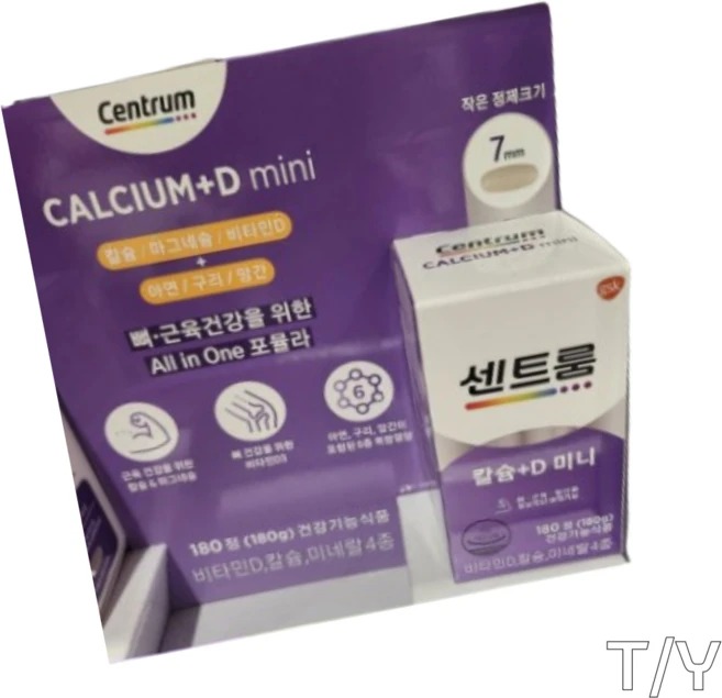 센트룸 칼슘 +D 미니 뼈 근육 건강을 위한 올인원 180g, 180정, 1통 - 쿠팡