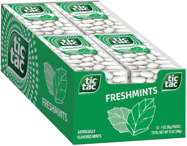 Tic Tac 미국 코스트코 틱탁 후레쉬 민트 29g x 12팩 Freshmints, 12개